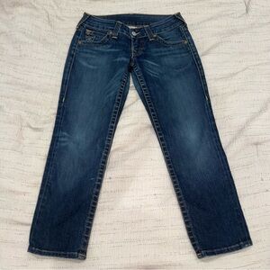 True Religion Lizzy Jeans Stretch Denim Size 27 Crop